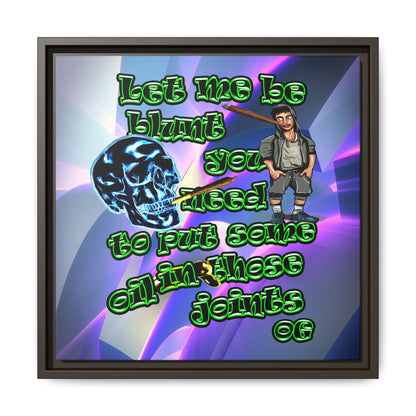 og - framed canvas art (grey-pink wave)