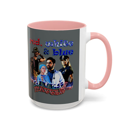 rw&b lives matter - Accent Mug (dark grey)