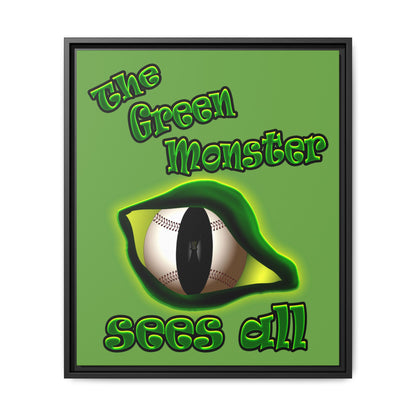 green monster - framed canvas art (green)