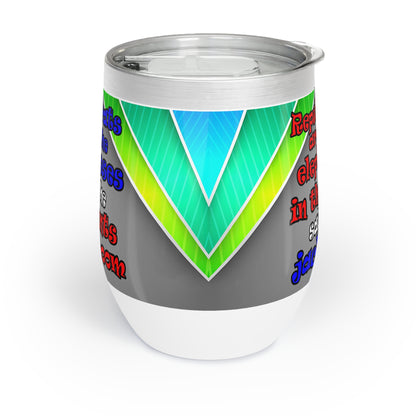 donkeys and elephants - Chill Wine Tumbler (rainbow split)
