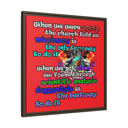 doggystyle - framed canvas art (red)
