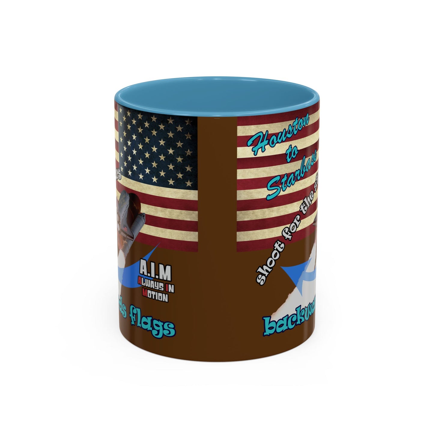 shoot for the stars - Accent Mug (brown)