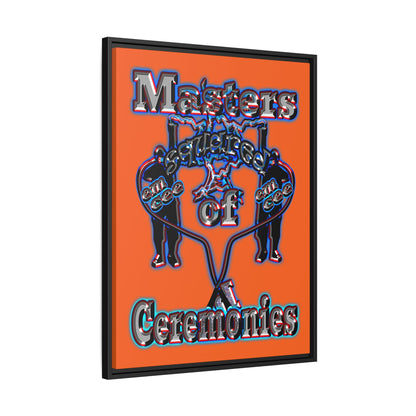 em cee squared - framed canvas art (orange)