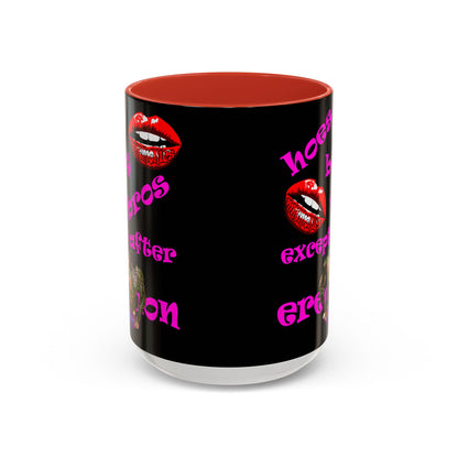 hoes b4 bros - Accent Mug (black)