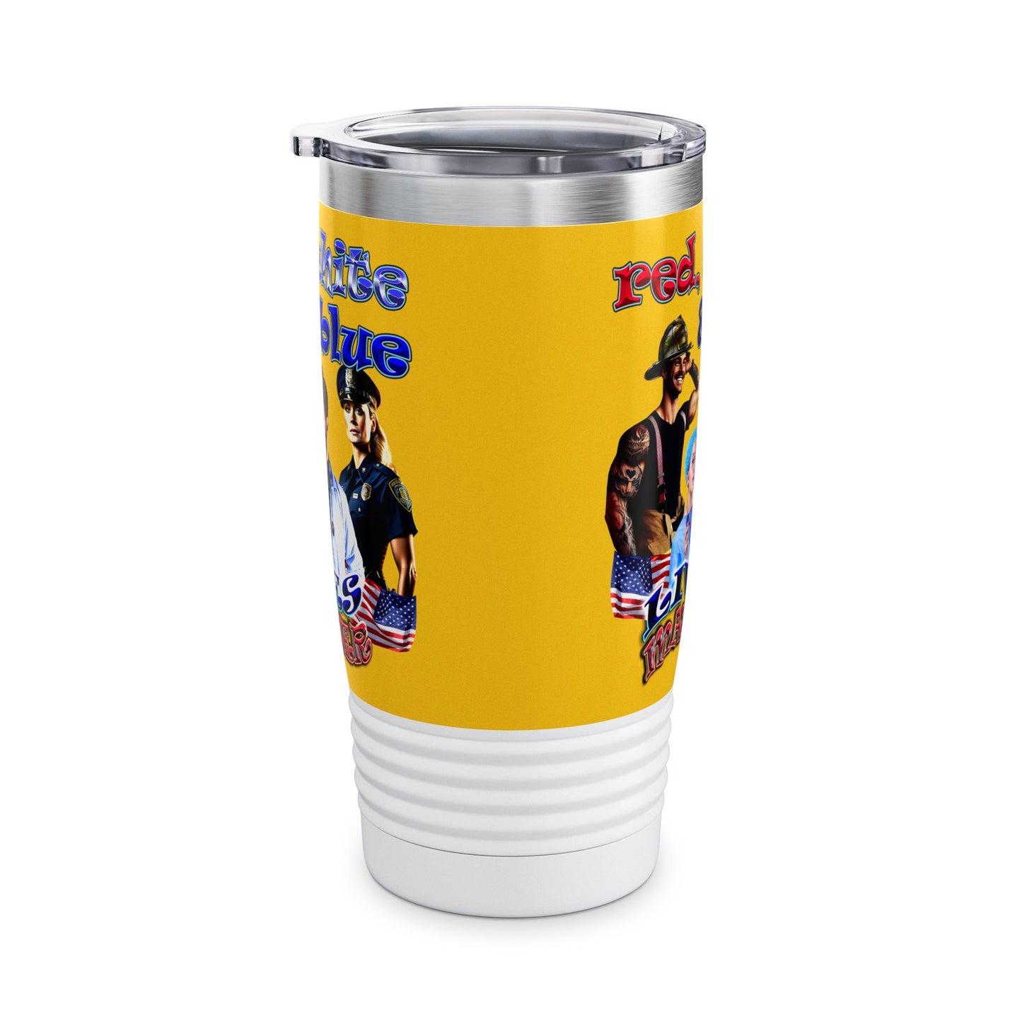 rw&b lives matter - Ringneck Tumbler, 20oz (yellow)