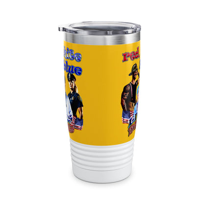 rw&b lives matter - Ringneck Tumbler, 20oz (yellow)