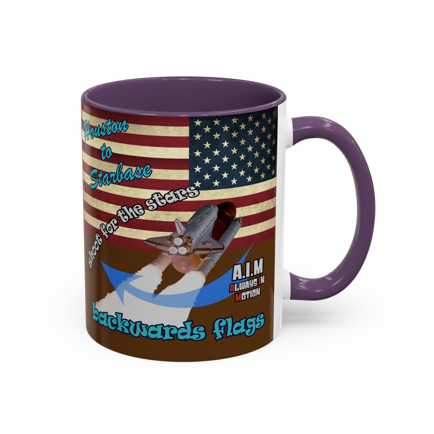 shoot for the stars - Accent Mug (brown)
