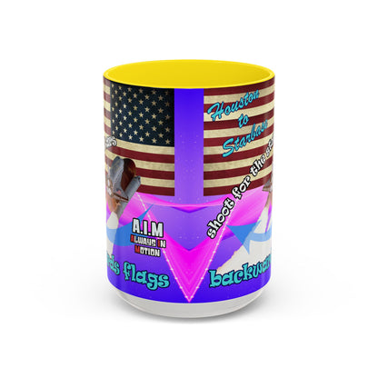 shoot for the stars - Accent Mug (purple-pink wave)