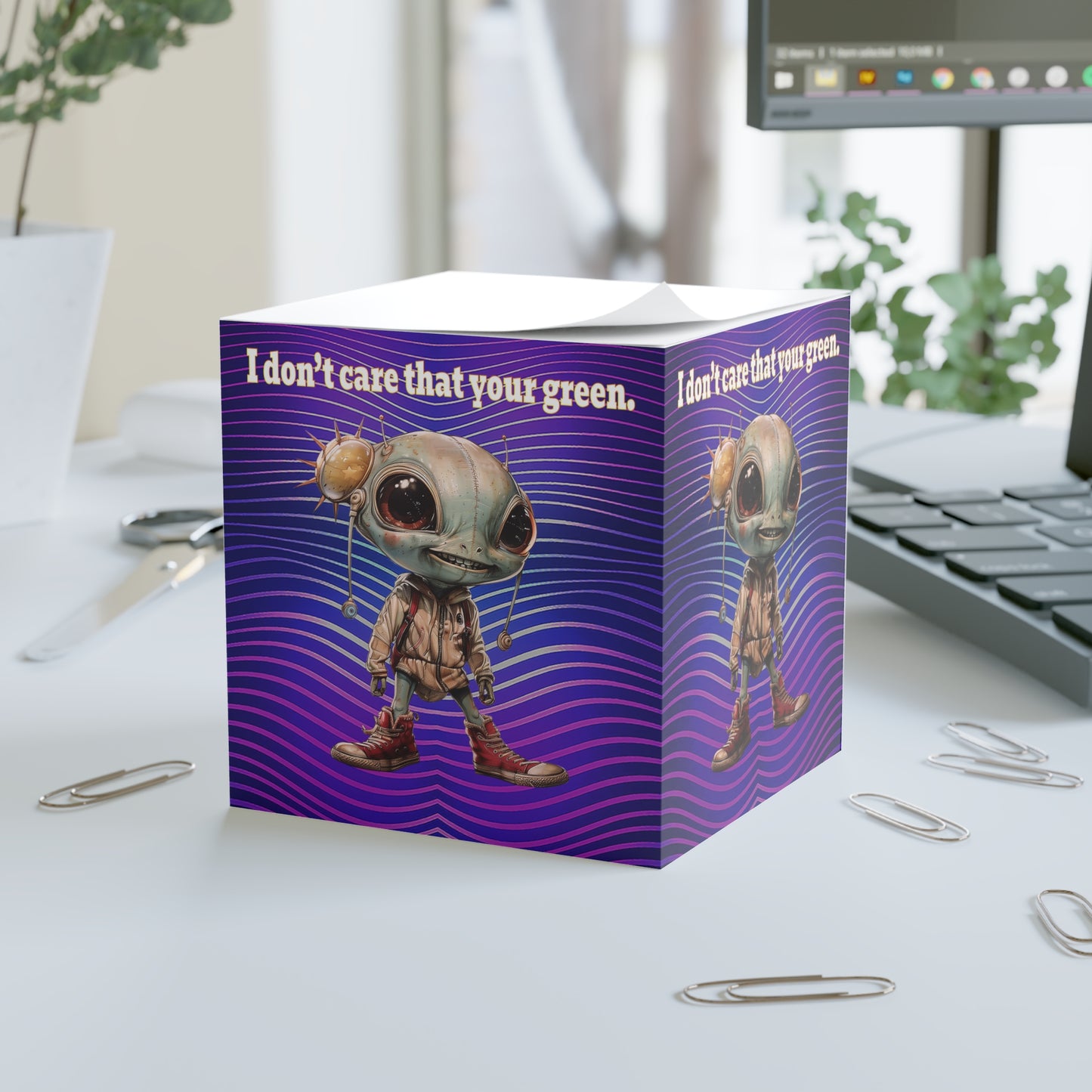 I don't care that your green - note cube (purple wave)