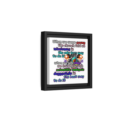 doggystyle - framed canvas art (white)