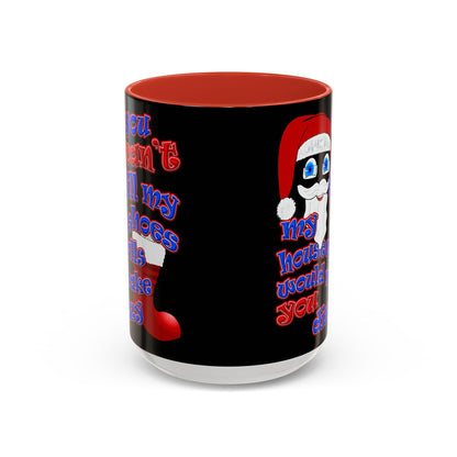 santa's shoes - Accent Mug (black)