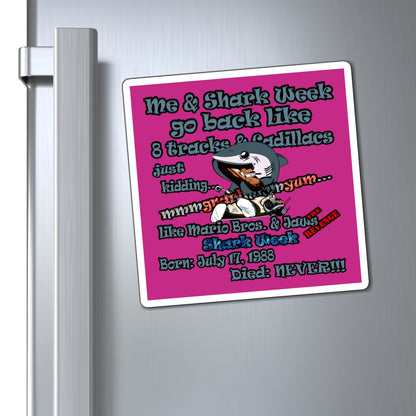 shark week - Magnets - (pink)