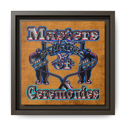 em cee squared - framed canvas art (brown papyrus)