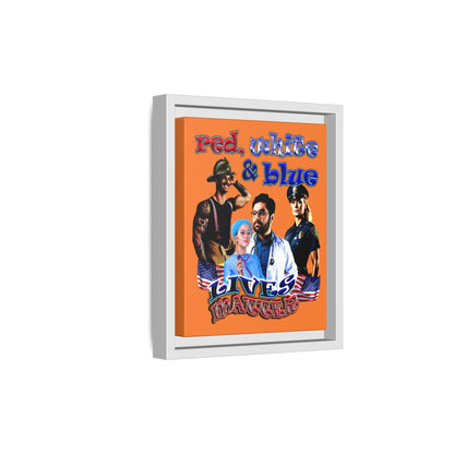 rw&b lives matter - framed canvas art (crusta)
