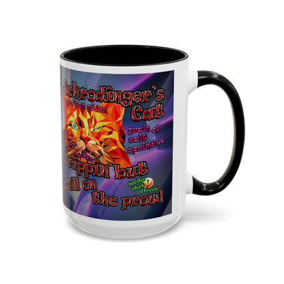 schrodinger's cat - Accent Mug (grey-pink wave)