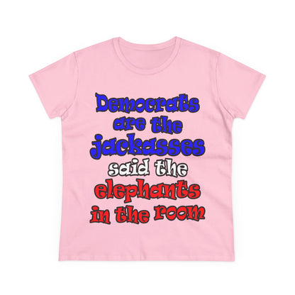 donkeys and elephants - Women's Midweight Cotton Tee