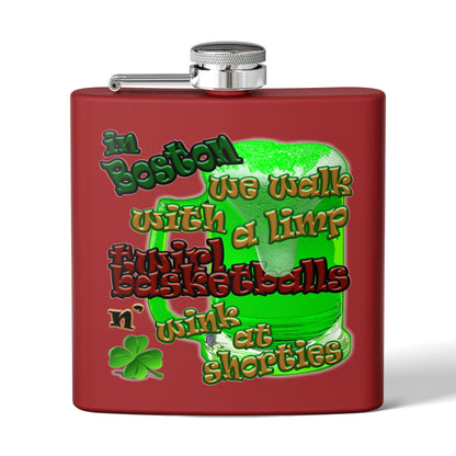 celtics logo - Stainless Steel Flask