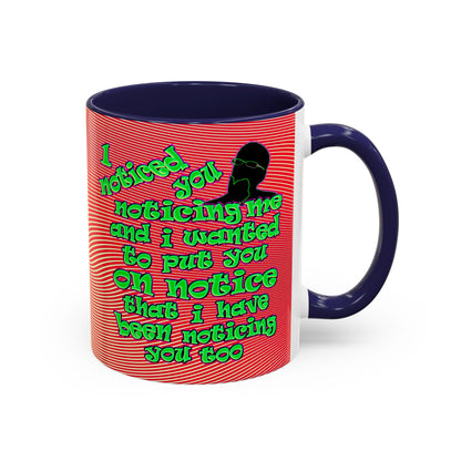noticed you noticing - Accent Mug (yellow-orange wave)