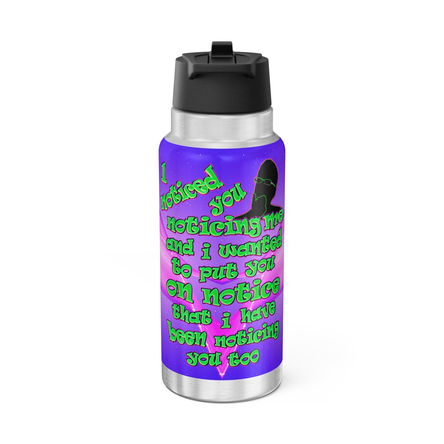 noticed you noticing - Gator Tumbler, 32oz  (purple-pink wave)