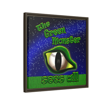 green monster - framed canvas art ('snoops' background)