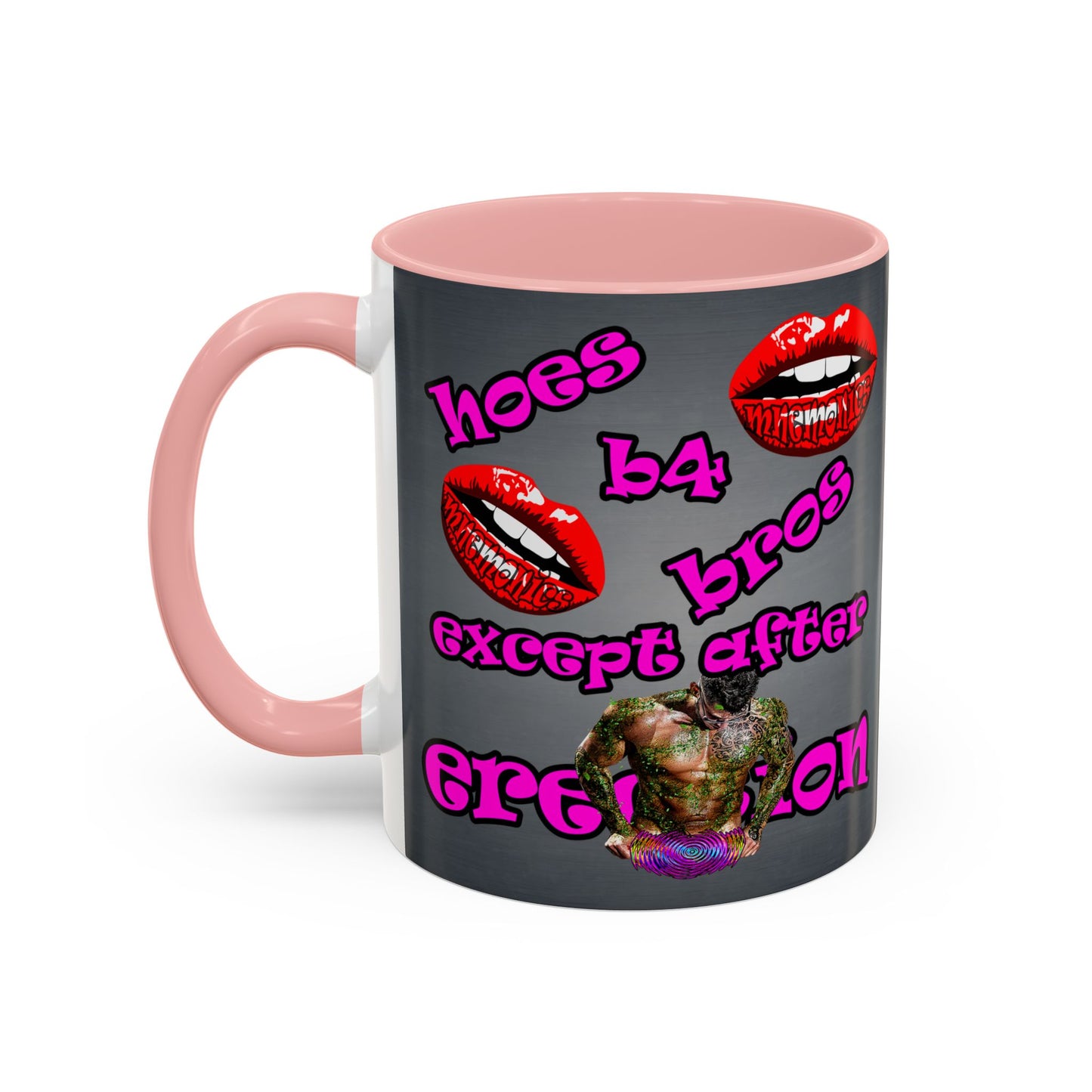 hoes b4 bros - Accent Mug (grey-light grey)