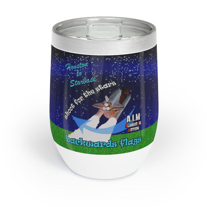 shoot for the stars - Chill Wine Tumbler ('snoops' background)