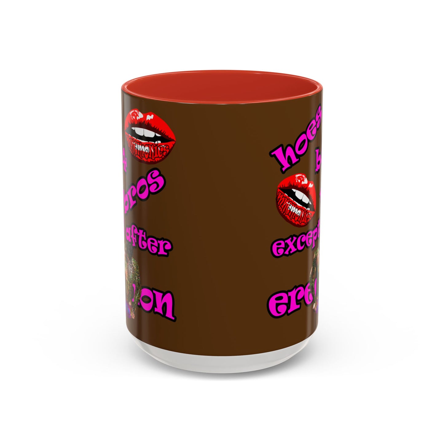 hoes b4 bros - Accent Mug (brown)
