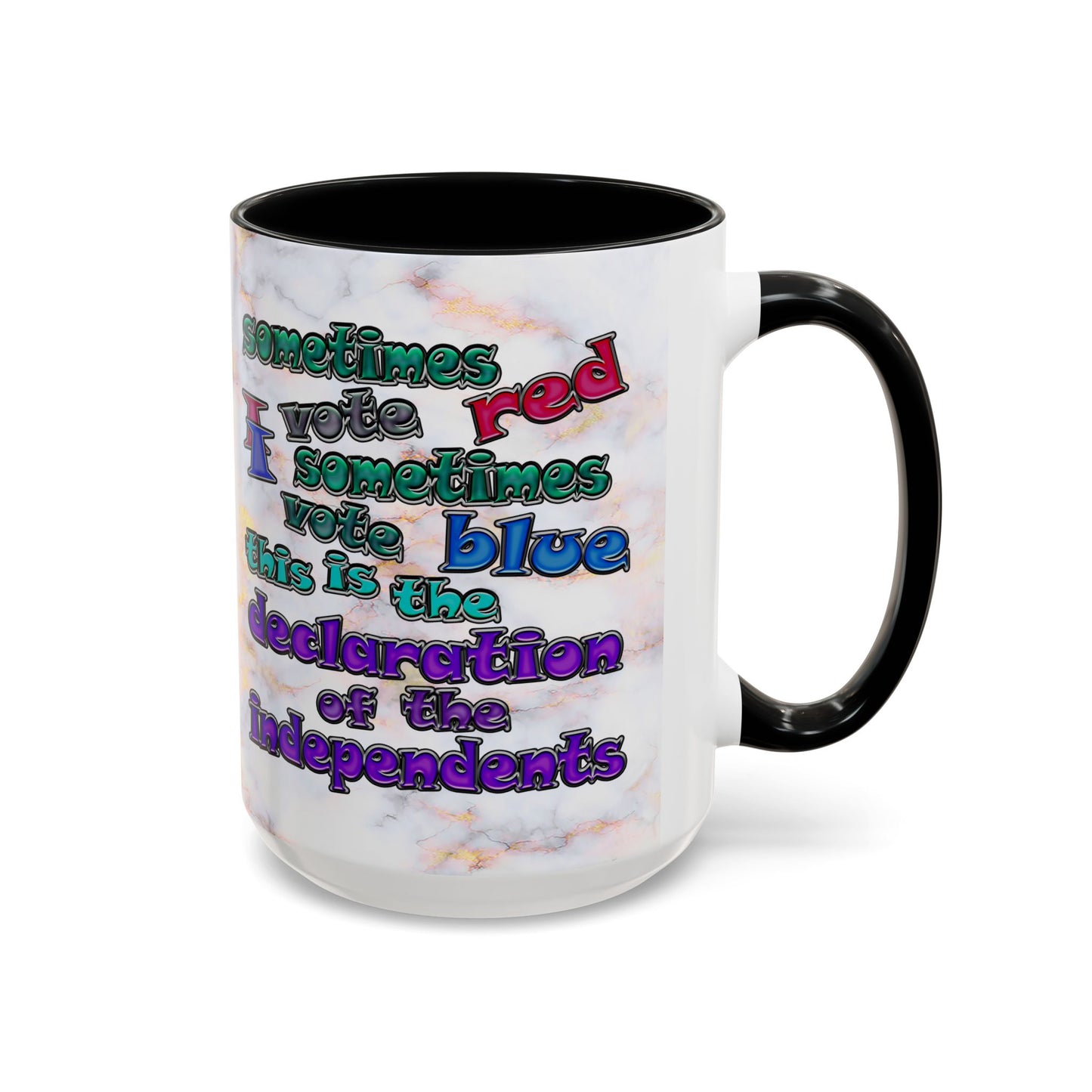 declaration of the independents - Accent Mug (white marble)