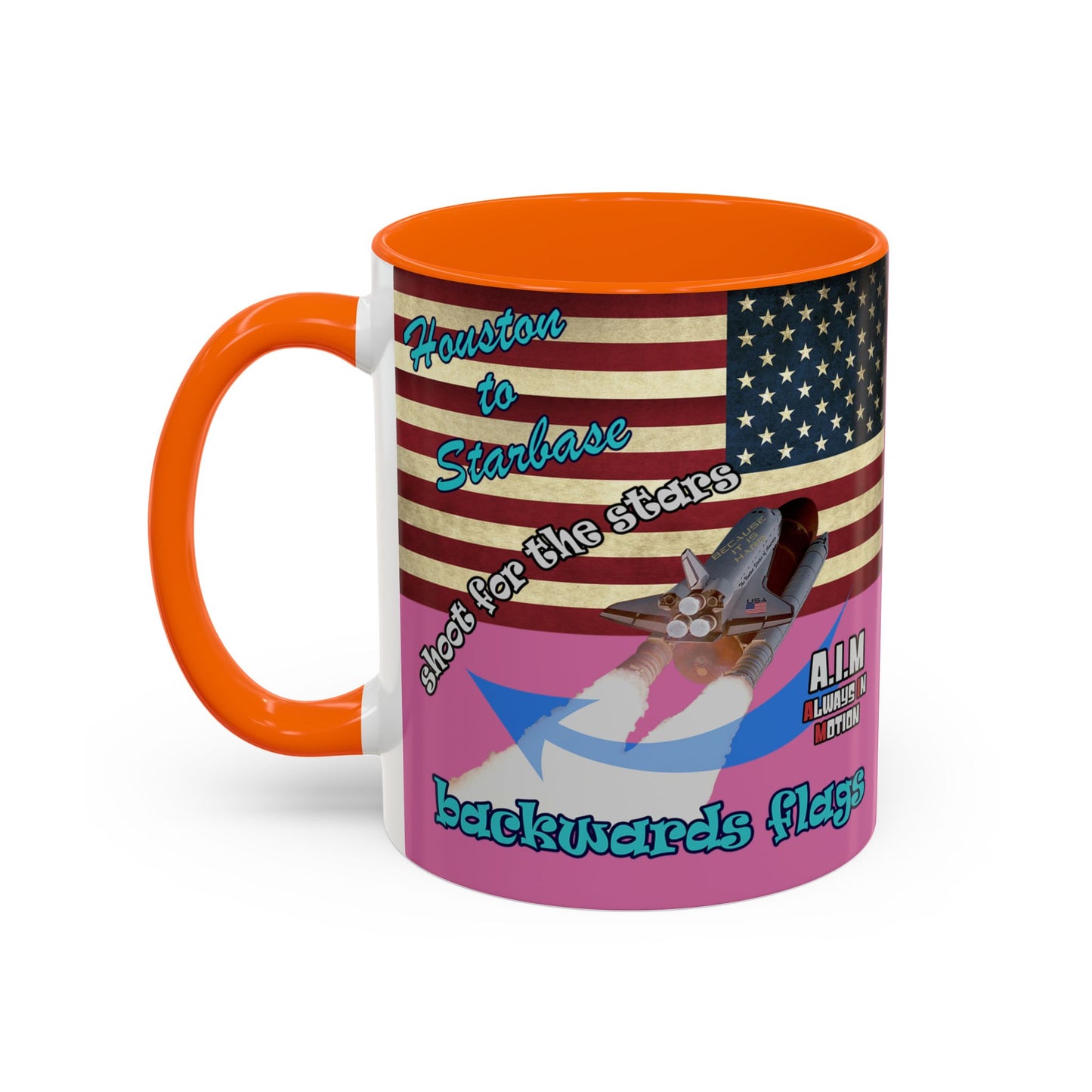 shoot for the stars - Accent Mug (light pink)