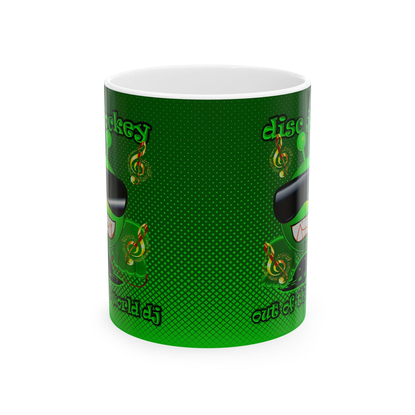 disc jockey - White Mug (logo green)