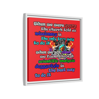 doggystyle - framed canvas art (red)