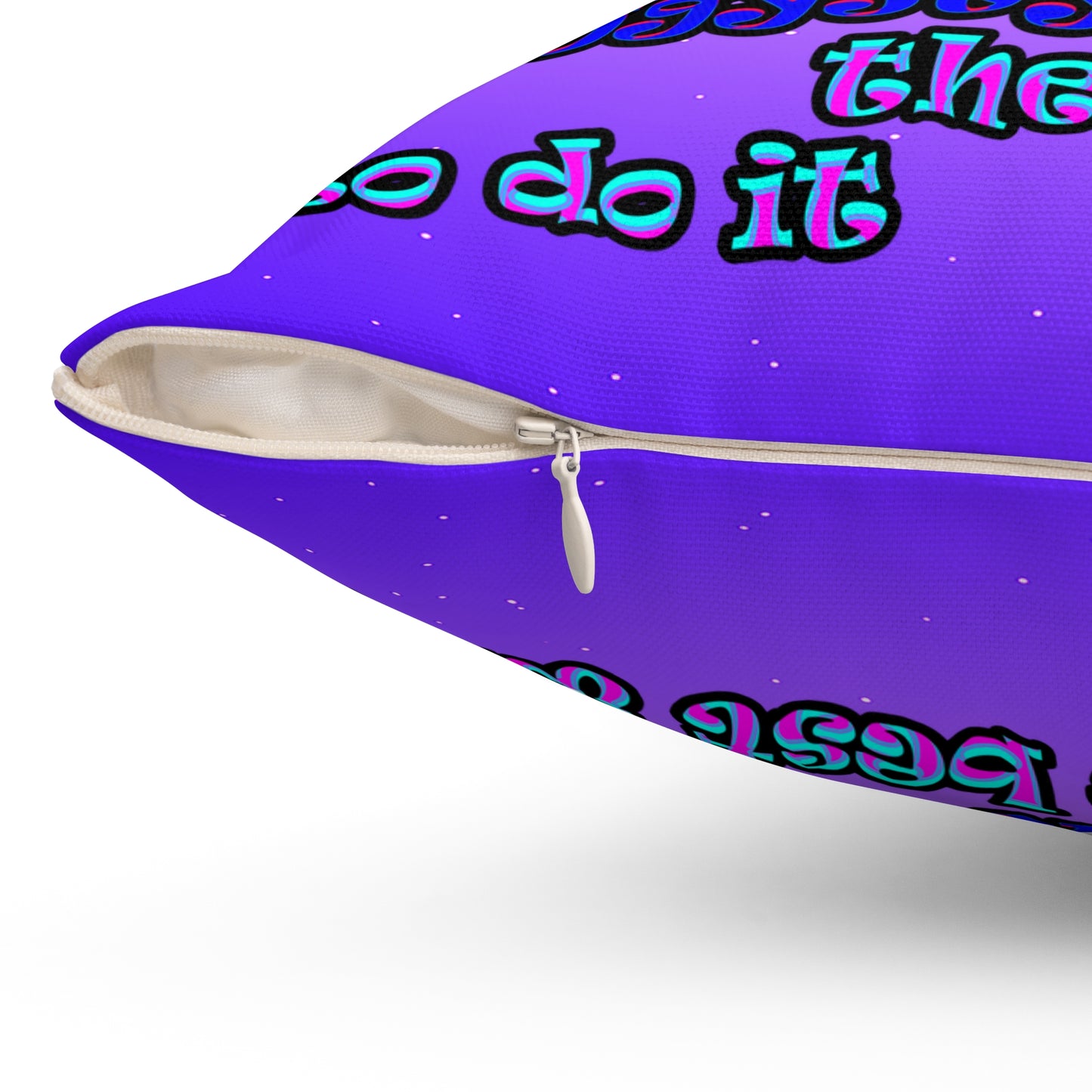 doggystyle - Spun Polyester Square Pillow - (purple-pink wave)