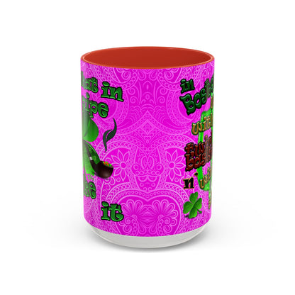 celtics logo - Accent Mug (pink swirl)