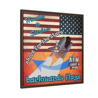 shoot for the stars - framed canvas art (burnt orange)