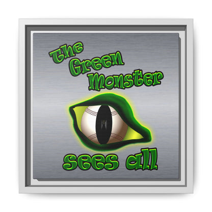 green monster - framed canvas art (brushed nickel)