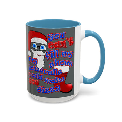 santa's shoes - Accent Mug (dark grey)