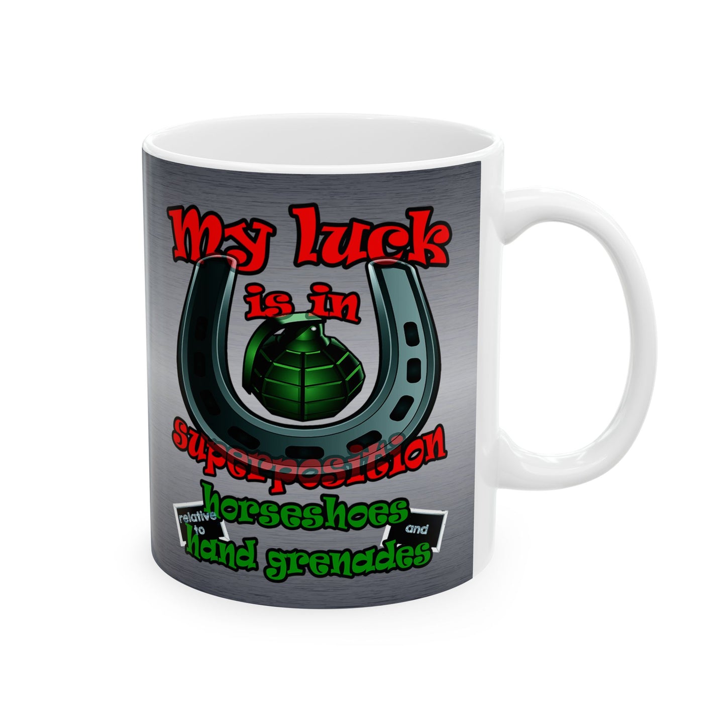 my luck - White Mug (brushed nickel)