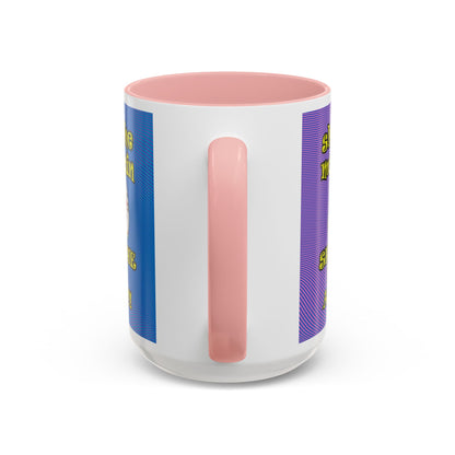 shoot the moon again - Accent Mug (light blue-purple wave)