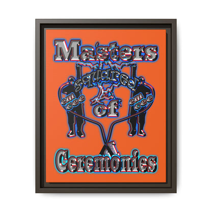 em cee squared - framed canvas art (orange)