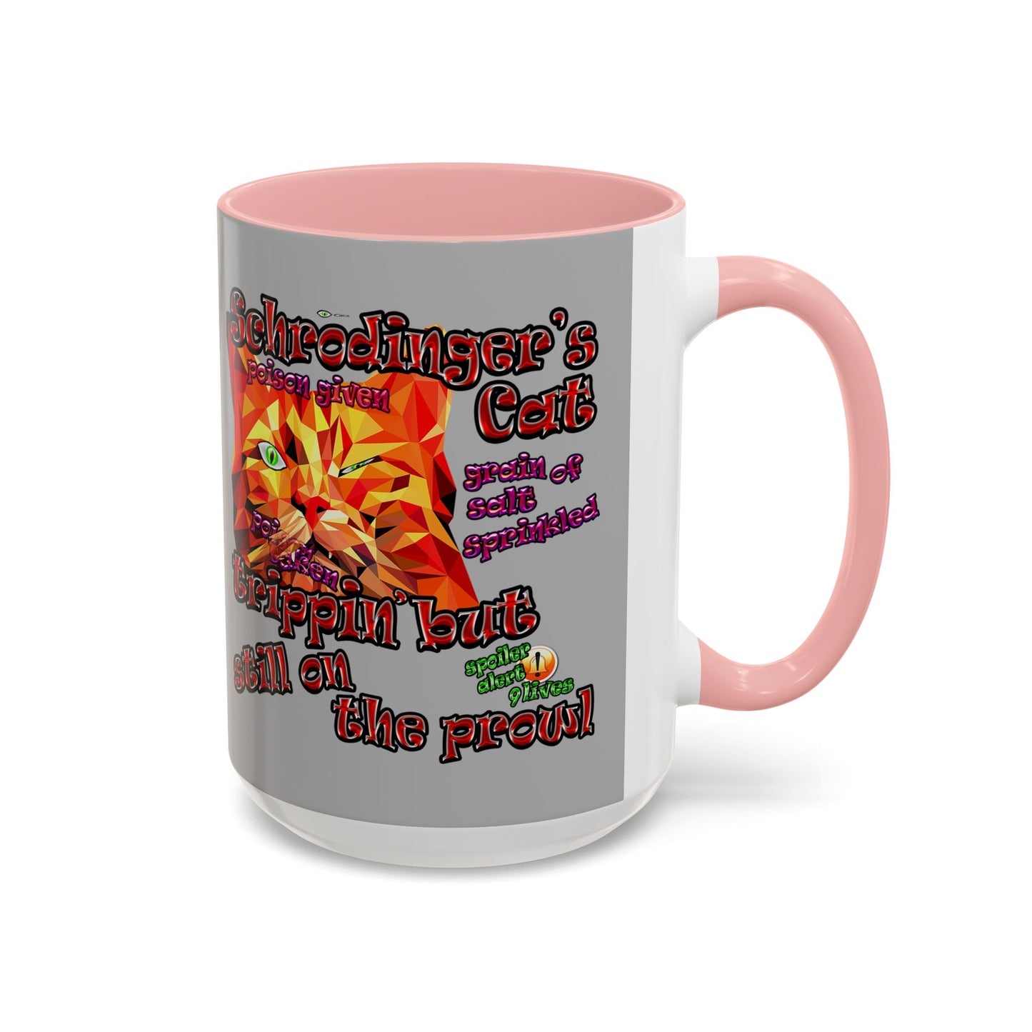 schrodinger's cat - Accent Mug (light grey)