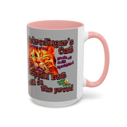 schrodinger's cat - Accent Mug (light grey)
