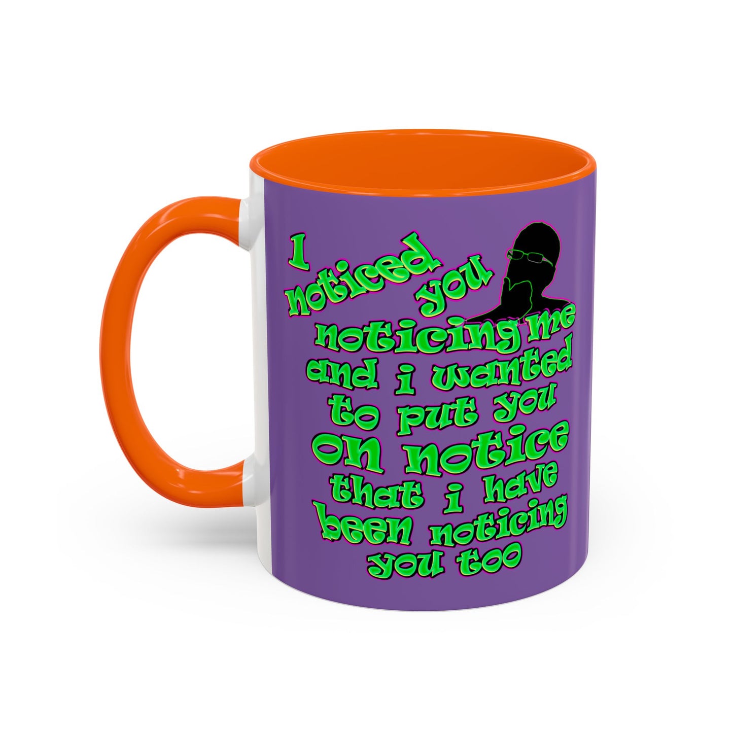 noticed you noticing - Accent Mug (light purple)
