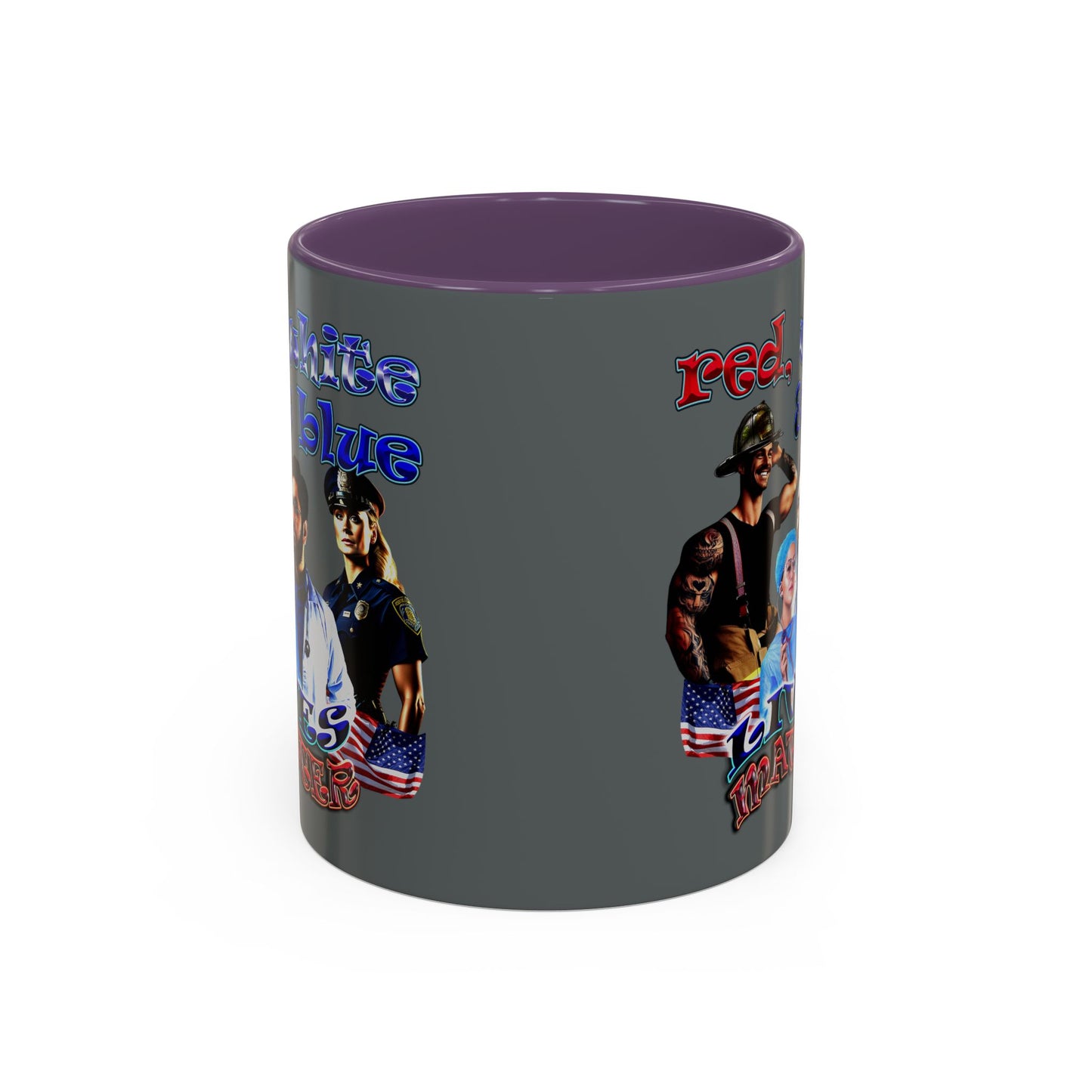rw&b lives matter - Accent Mug (dark grey)