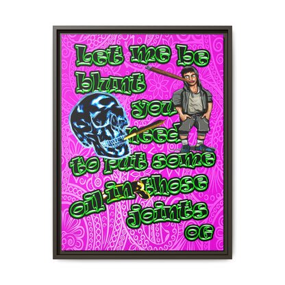og - framed canvas art (pink swirl)