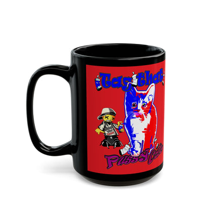 tag that - Black Mug (red)