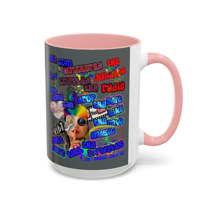 drop the beat - Accent Mug (dark grey)