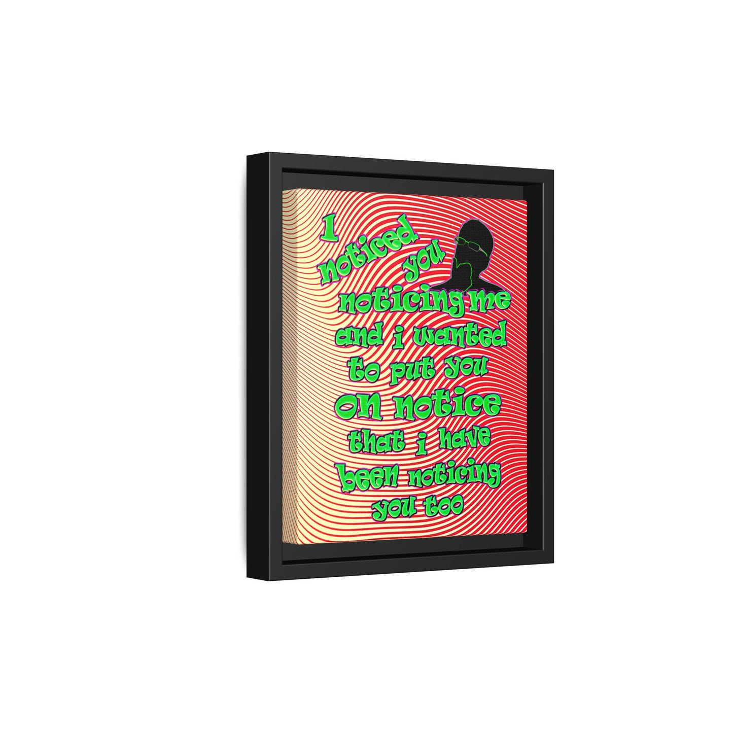 noticed you noticing - framed canvas art (yellow-orange wave)
