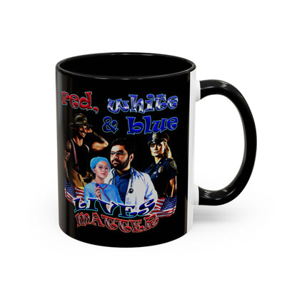 rw&b lives matter - Accent Mug (black)