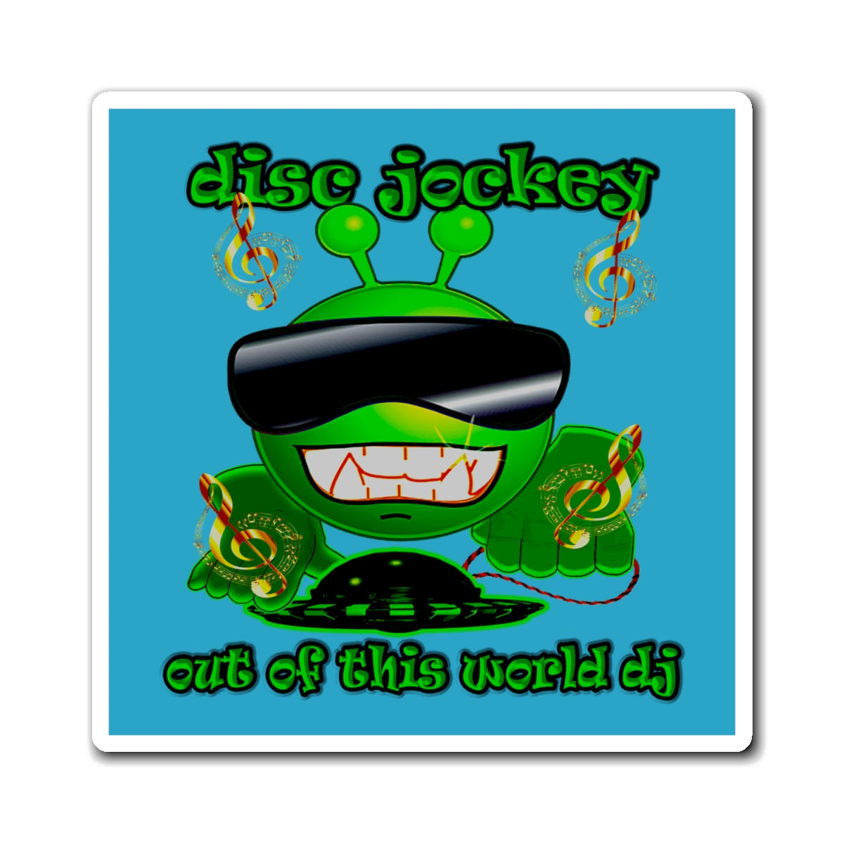 disc jockey - Magnets - (turquoise)