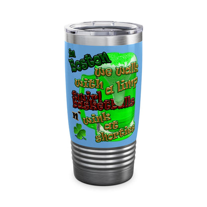 celtics logo - Ringneck Tumbler, 20oz (light blue)